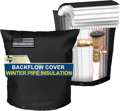 Insulated Backflow Preventer Cover, 16" W x 20" H, Flag-Black by CholilaCover