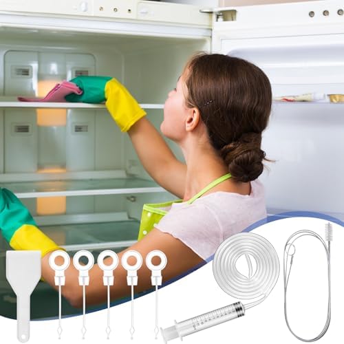 Gisafai 9 Pcs 36'' Refrigerator Cleaning Kit Fridge Drain Cleaning Tool - Image 6