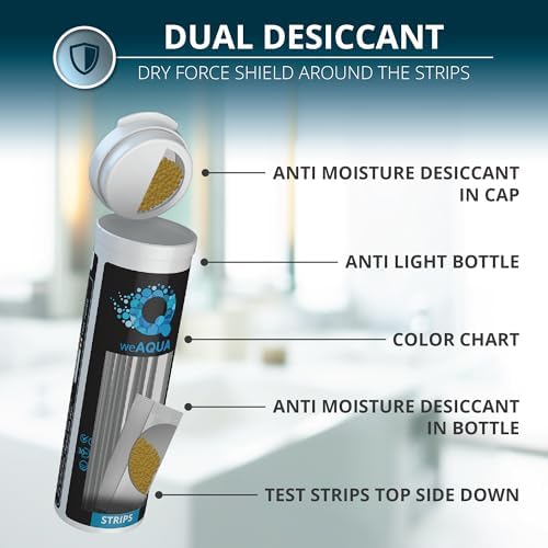 WeAQUA DoubleCheck Water Hardness Test Kit 200 Strips with Sample Cup - Image 4