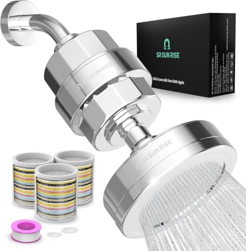 SR SUN RISE 20+3 Stage Filtered Shower Head, Reduces Chlorine, Chrome by SRSUNRISE