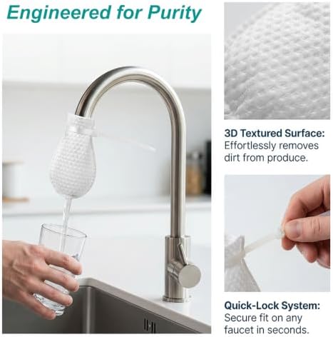 Faucet Filter Cotton Bags, Adjustable Non-Woven Replaceable Filter Sleeve to Trap Sand, Rust & Scale Residues for Kitchen & Bathroom，10 Pieces + 2 Cable Ties - Image 3