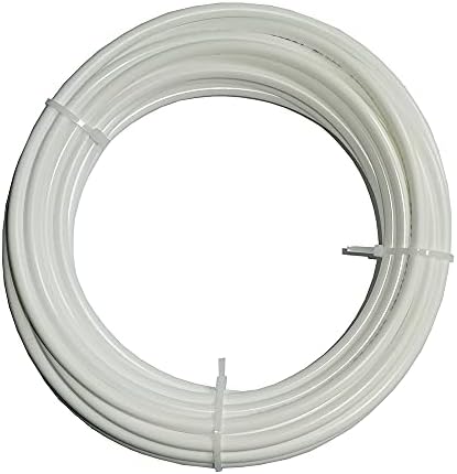 1/4 Inch Water Line, NSF Certified RO Tubing & Refrigerator Water Line - Polyethylene (PE) Flexible Tube for Ice Maker, Under Sink Filter, Reverse Osmosis System - 32.8 Ft White by MALIDA