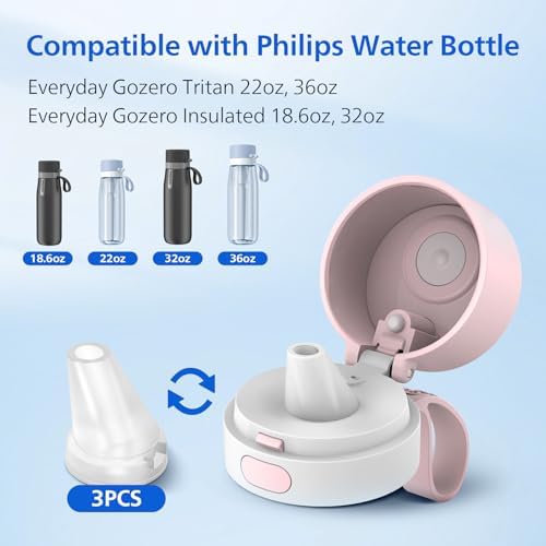 PHILIPS Water Bottle Mouthpiece Replacement for Everyday Gozero Water Bottle, 3 PCS BPA-Free Food Grade Silicone Bite Valve Replacement Parts for Tritan Plastic Bottles and Insulated Bottles - Image 2