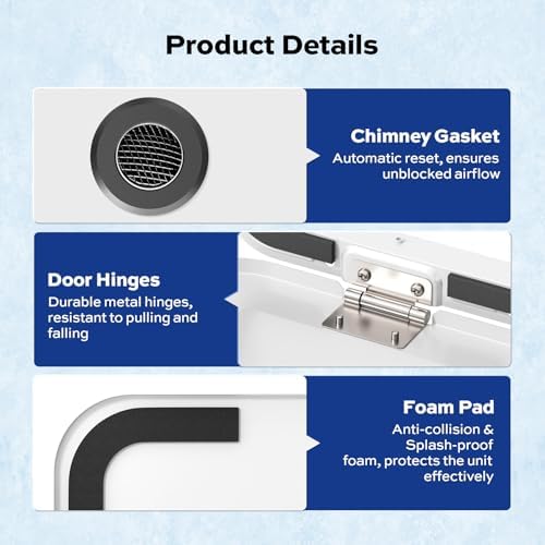 ORBEK 18 x 18 in RV Tankless Water Heater Door Kit, White - Image 4