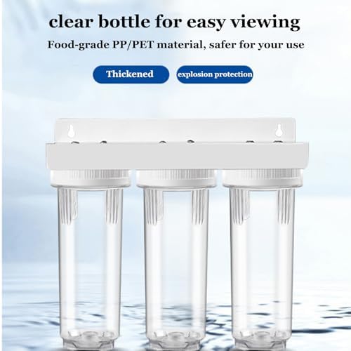 Whole House Water Filter System, 3-Stage Whole Home Water Softener System, 1/2" Ports, for 10'' × 2.5'' Filter cartridges (not Included) - Image 4