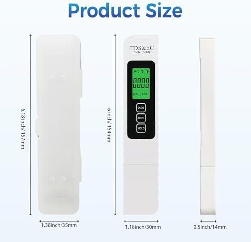 4 in 1 Digital Water Tester, 2026 New TDS Meter Digital Water Tester, TDS EC & Temperature Meter, 0-9990PPM Digital Water Tester with Display & ATC for Drinking Water Aquariums Swimming Pool (2) - Image 2