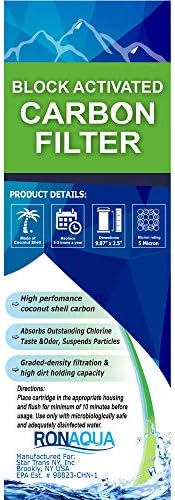 5MC-25PK 5 Micron 10-Inch carbon Block Water Filter Cartridge Coconut Shell Activated Carbon WELL-MATCHED with WFPFC8002, WFPFC9001, WHCF-WHWC, WHEF-WHWC, FXWTC, SCWH-5, 25-Pack - Image 2