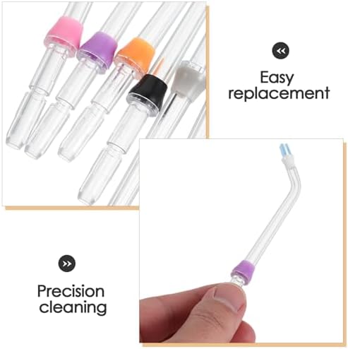 8pcs Flosser Replacement Nozzle Tips, Tongue Cleaner Jet Nozzles for Teeth Cleaning, High Pressure Jet Tips for Travel and Home, High Pressure Water Flushing Heads - Image 3