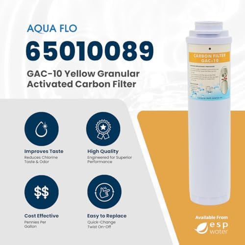 Aqua Flo Filter 65010089 Yellow 10-Micron GAC Water Filter Cartridge - Image 2