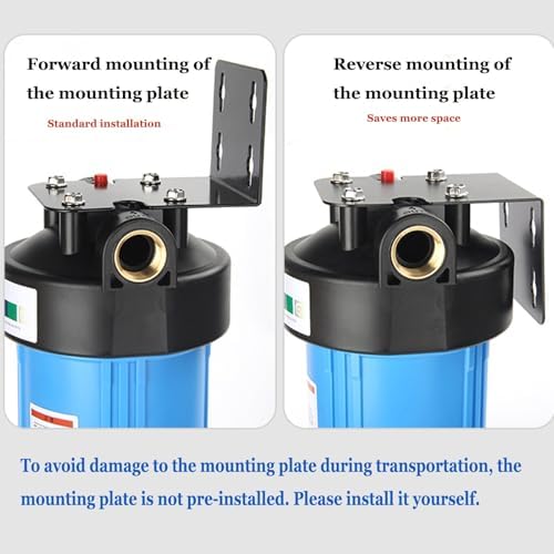 2-Stage Whole House Water Filtration System, 10"×4.5'' Universal Housing, 1" Inlet, Includes PP Cotton and FOF Activated Carbon Filter Element - Image 4