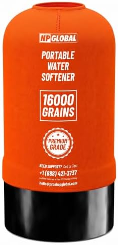 RV Water Softener Portable - 16,000 Grain, 3/4" GHT Fittings, Convenient Water Softener for RVs, Trailers, Boats, Mobile Car Washing, Pressure Washing Cover by NPGLOBAL