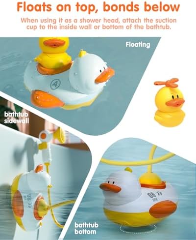 Duckie Baby Bath Shower Head, Toddler Bath Toys for Kids Ages 1-3 - Image 4