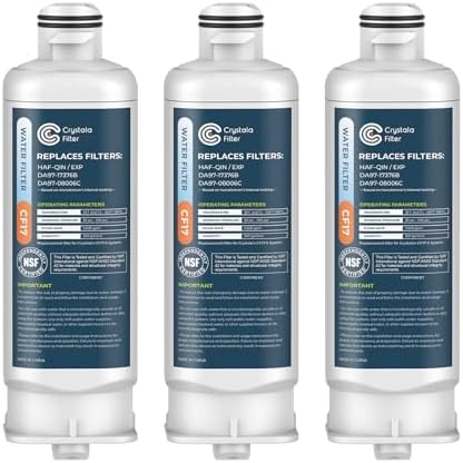 Crystala Filters Replacement for Samsung Water Filter DA97-17376B 3 Pack by CrystalaFilters