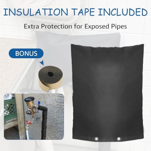 Backflow Preventer Insulation Cover for Winter Protection 20" H x 17" W - Image 4