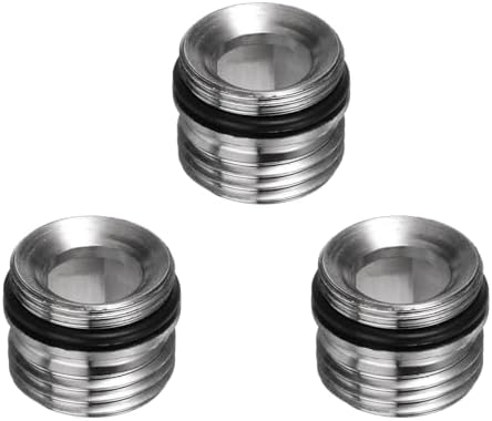 uxcell 3Pcs Faucet Adapter, Male 0.77in to Male 0.79in Kitchen Sink Stainless Steel Tap Aerator Adapter to Connect Garden Hose, Water Filter, Standard Hose Diverter by uxcell