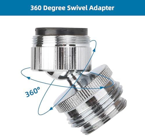 Hibbent Sink Faucet to Garden Hose Adapter, Swivel 3/4" Faucet Adapter - Image 5
