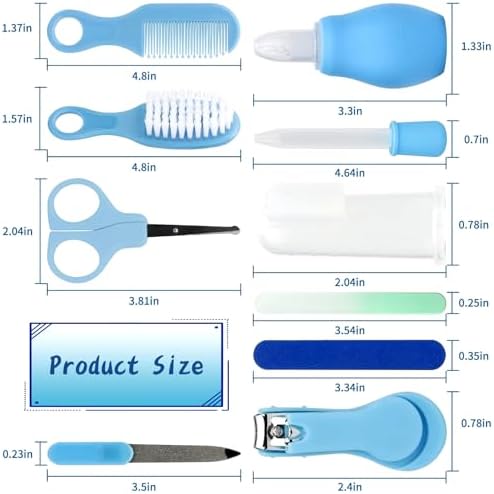 Baby Healthcare and Grooming Kit, Electric Safety Nail Trimmer Baby Nursery Set Newborn Nursery Health Care Set with Hair Brush Comb for Infant Toddlers Boys Girls Kids - Image 4