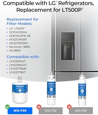 Waterdrop 5231JA2002A Refrigerator Water Filter, 4 Pack - Image 2
