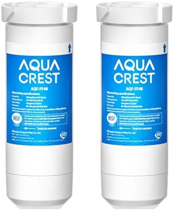 AQUA CREST XWF Water Filter Replacement for GE® WR17X30702, 2 Pack No chip by AQUACREST