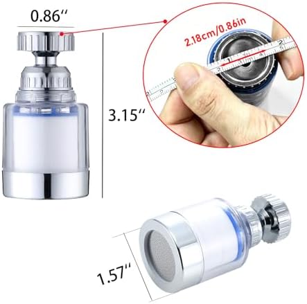 360-Degree Rotating Faucet Filter Sink Water Faucet Filter Water Purifier Faucet Filter Purifier for Kitchen and Bathroom,Removes Heavy Metals and Hard Water(Blue) - Image 3