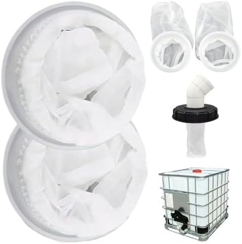 2Pcs Rain Water Filter, 8 Inch IBC Lid Filter, Nylon IBC Tote Cover, Stretchy Reusable Tote Lid for Mounting on Container Rainwater Tank - Image 6