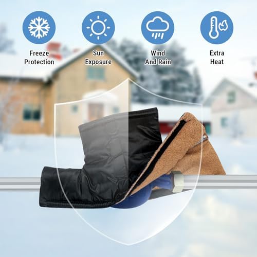 Water Meter Insulation Cover, 20.87 x 7.87 in Outdoor Backflow Preventer and Pressure Vacuum Breaker Cover for Winter Freeze Protection - Image 3