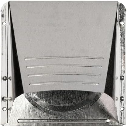Deflecto Dryer Vent, Wide Mouth Galvanized Vent Hood with Pipe, Silver, 4” (GVH4NR) , GRAY by Deflecto