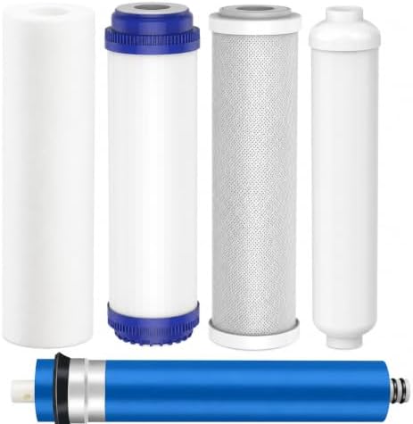 CFS 5 Pc RO Filter Set 100 GPD Membrane for ROES-50 RO-90 F5-75 T33 by CompleteFiltrationServices