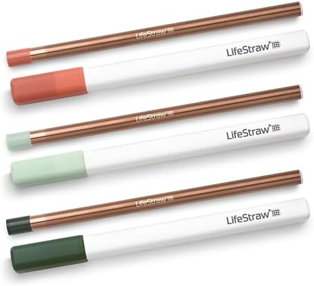 LifeStraw Sip Filter Straw with 3 Carry Cases, Copper, 3PK by Unknown