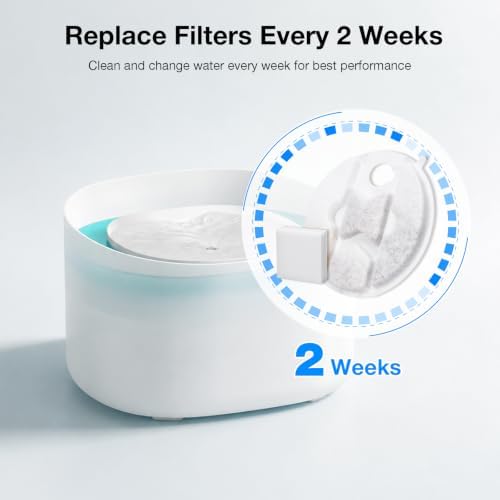 Replacement Filters for Petlibro Capsule Dog Fountain PLWF008-12 Packs Replacement Filters+12 Pre-Sponges with 1 Clean Brush|Multi-Filtration Flow Rate|Remove Odor - Image 5