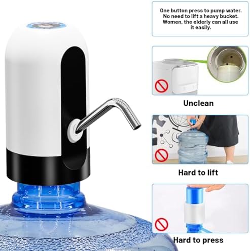Myvision 5 Gallon Water Dispenser,Portable USB Charging Water Bottle Pump - Image 5