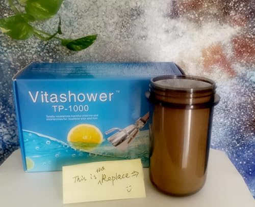 VITASHOWER- Dechlorinator Shower Filter, Best for Hard water & Heavy Metals, Dry hair, Itchy Skin, Eczema, Good for Sensitive Skin, Hair and Nails. Keep your skin health. Patent in USA (Replacement) by LIFEES