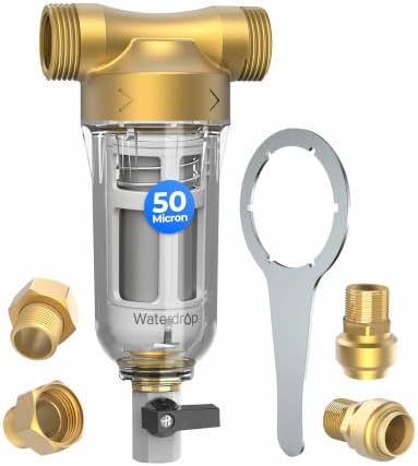 Waterdrop RPFK Spin Down Sediment Filter, 40-50 Micron, BPA Free by Waterdrop