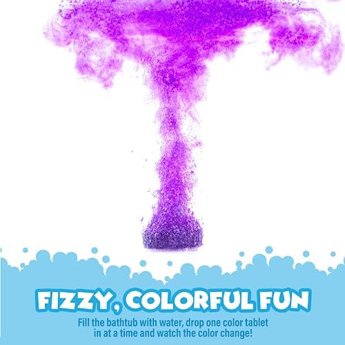 Tub Works® Bath Color Fizzies, 150 Count | Nontoxic & Fragrance-Free | Fizzy, Bath Color Tablets for Kids | Create Colorful Water Water Tablets in 7 Colors for Variety | Bath Bombs for Kids Bathtub - Image 5