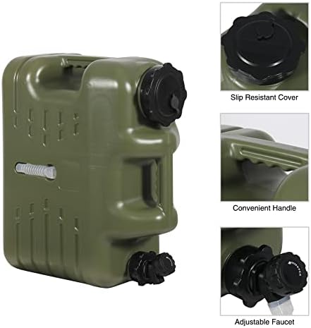 REDCAMP 5 Gallon/18.5L Portable Water Container with Spigot, Green - Image 3