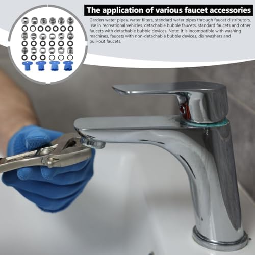 18-Piece Brass Faucet Adapter Kit with 4 Removal Tools | Universal Male & Female Connectors Fit for Kitchen Sink Aerators, Water Filters, Garden Hoses & R*V Faucets - Image 6