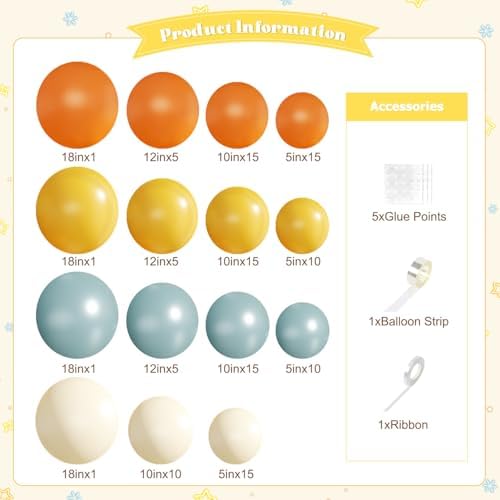 CROSSFINGERS Here Comes the Son Balloon Arch Kit for Baby Shower Decoration - Image 2