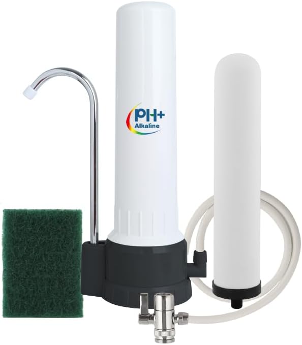 Countertop Filter Water System, 5-Stage Alkaline Water Filter, 8000 Gallons Faucet Water Filter with 1 Washable Ceramic Filter (BS-10-M12) by BOKKRALL
