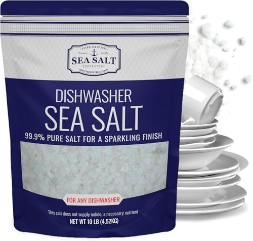 Sea Salt Superstore Dishwasher Salt, Natural Water Softener, 10 lb Bag by SeaSalt