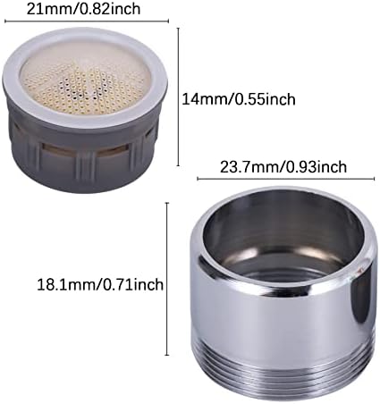 2 Pack 1.5 GPM Sink Faucet Aerator, Male and Female Dual Thread Aerator, Regular/Standard Size, Chrome by NIDAYE - Image 3