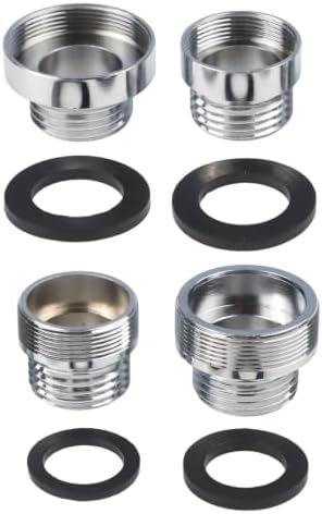 Copper Faucet Adapter Kit with Male and Female Connectors for Water Filter, Garden, Hard Water Softener, Kitchen Sink and Bathroom Use, 4 Pieces by Unknown
