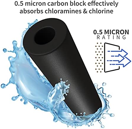AQUATICLIFE Carbon Plus 10” Carbon Block Water Filter Chlorine Chloramine Reduction Cartridge for Reverse Osmosis Deionization Water Filtration System Units 10x2.5 Water Filters (Pack of 2) - Image 3