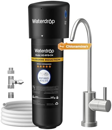 Waterdrop 10UB-CM Under Sink Water Filter System, 99% Chloramine Reduce by Waterdrop