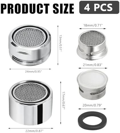 Litoexpe 4 Pcs Faucet Aerator Male and Female Set - Image 2