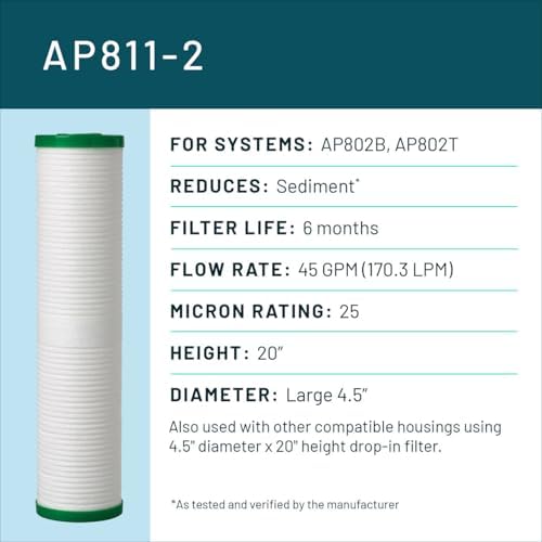3M Aqua-Pure AP800 Series Whole House Water Filter Drop-in AP811-2 - Image 3