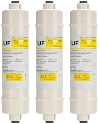 3 Packs 10" UF Ultrafiltration Membrane Water Filter,1/4" Quick-Connect Replacement Cartridges for Refrigerator & Ice Maker,for Reverse Osmosis Systems by Unknown