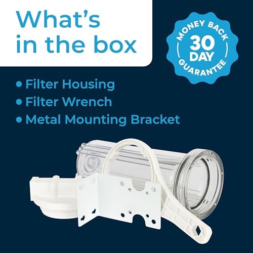 SpiroPure SP-FH-CL14 10 x 2.5 Clear Water Filter Housing 10x2.5, 1/4" NPT - Image 7