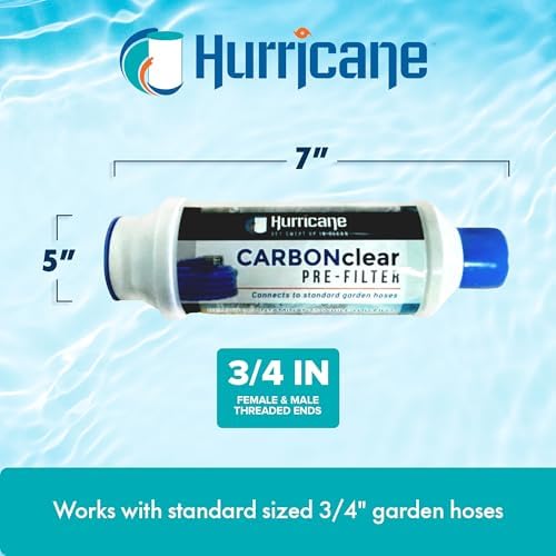 Hurricane Filters HF-CAR10000-01 - 10,000 Gallon Pre Filter for Filling Your Hot Tub, Spa & Pool, Pet Bath & More - HF-CAR10000-01 Fits 3/4" Garden Hose Pre Filter (4 Pack) - Image 3