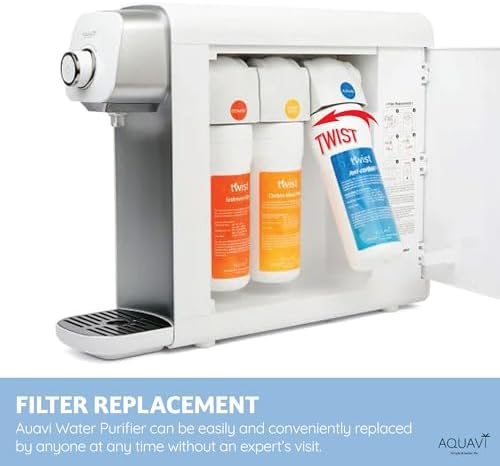 8 inch AQUAVI Twist Carbon Block Water Filter for Reverse Osmosis RO System Quick Connect Replacement or Add-on, Improve Water Taste - Image 4