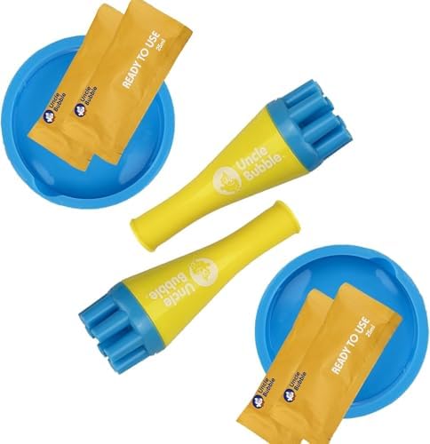 Uncle Bubble Mini Bubble Blower, Eco Pouch 2-Pack for Kids by UncleBubble
